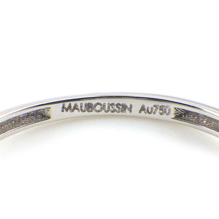 モーブッサン MAUBOUSSIN リング ソレイユ エテ RI1104WGBTDI 1ポイント ブルー トパーズ ダイヤモンド K18WG 11.5号 【中古】