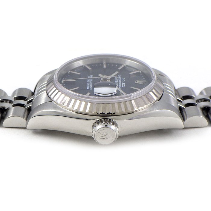 ロレックス Rolex 腕時計 デイトジャスト 79174 Y番 2002年製 ブルーサンレイ文字盤 デイト K18WG SS 自動巻き 【中古】