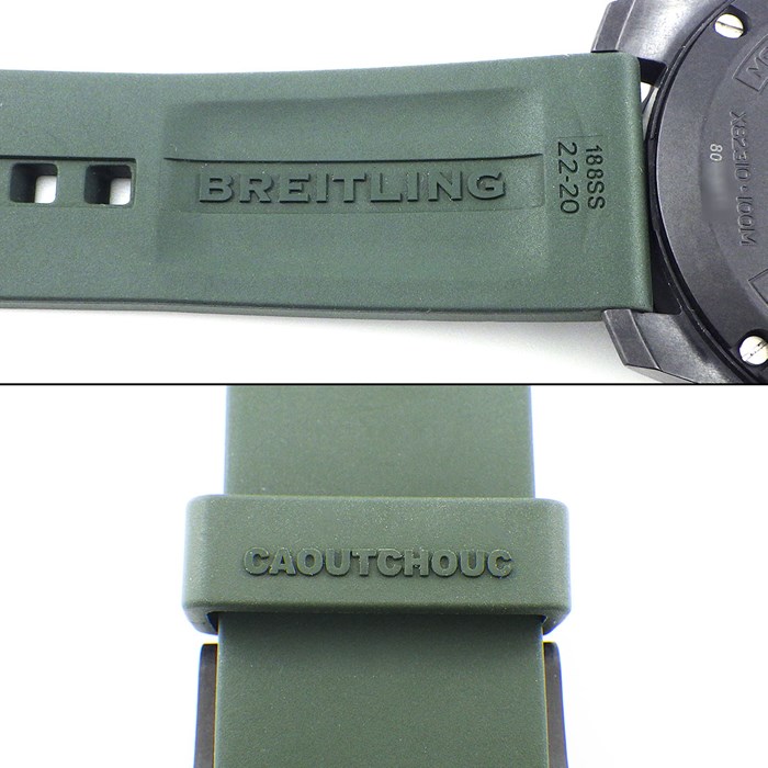 ブライトリング Breitling 腕時計 エンデュランス プロ X82310/X82310D31B1S1 ブラック文字盤 黒 カレンダー クロノグラフ スモールセコンド ブライトライト グリーン ラバー クオーツアナログ 【中古】
