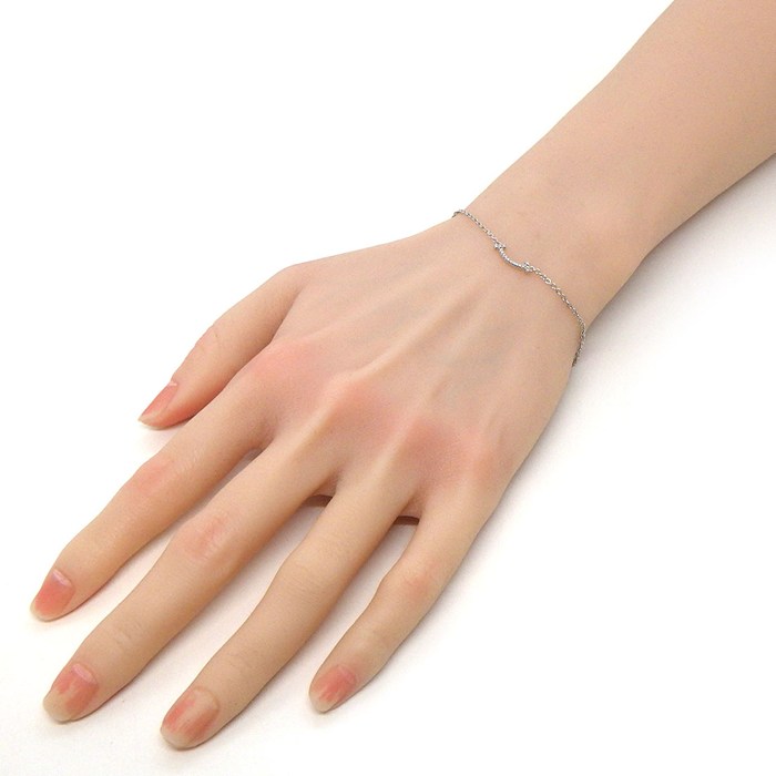 ティファニー Tiffany & Co. ブレスレット Tスマイル ミニ 62994797 ダイヤモンド 計0.04ct K18WG 【中古】