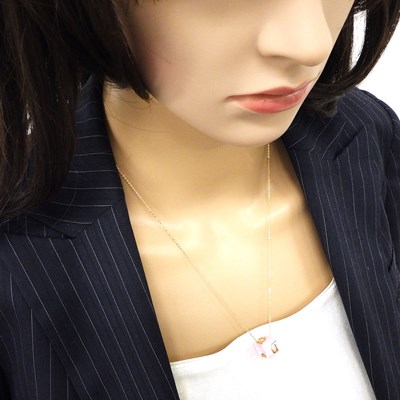 ダミアーニ DAMIANI ネックレス Dアイコン ディーアイコン ダイヤモンド K18PG ピンク セラミック 【中古】