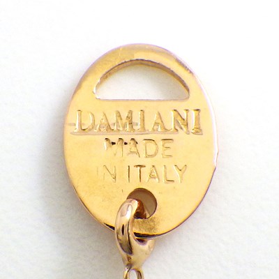 ダミアーニ DAMIANI ネックレス Dアイコン ディーアイコン ダイヤモンド K18PG ピンク セラミック 【中古】