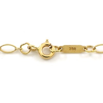 ティファニー Tiffany & Co. ロングネックレス デイジー キー 鍵 シトリン ダイヤモンド K18YG 【中古】