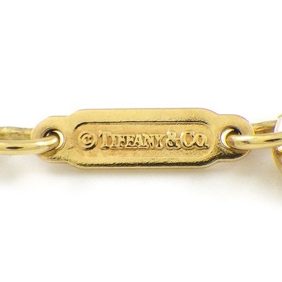 ティファニー Tiffany & Co. ロングネックレス デイジー キー 鍵 シトリン ダイヤモンド K18YG 【中古】