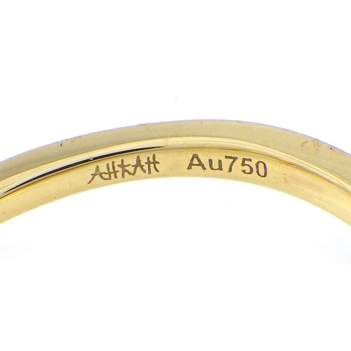 アーカー AHKAH リング フォリアージュフラワー AK1961010200 イエロー ベリル アクアマリン タンザナイト ペリドット ピンクトルマリン K18YG 9.5号 【箱・保付き】 【中古】