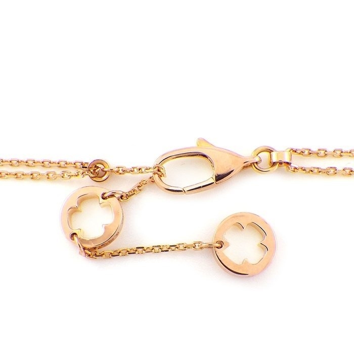 ブルガリ BVLGARI ブレスレット フィオレヴァー 355326 オープン フラワー クローバー 1ポイント ダイヤモンド K18PG / #ML 【中古】