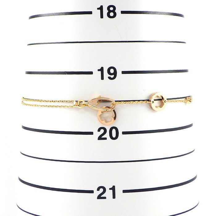 ブルガリ BVLGARI ブレスレット フィオレヴァー 355326 オープン フラワー クローバー 1ポイント ダイヤモンド K18PG / #ML 【中古】