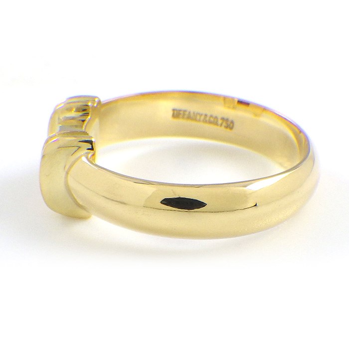 ティファニー Tiffany & Co. リング スタッキング プリンセスカット ルビー K18YG 10号 【中古】