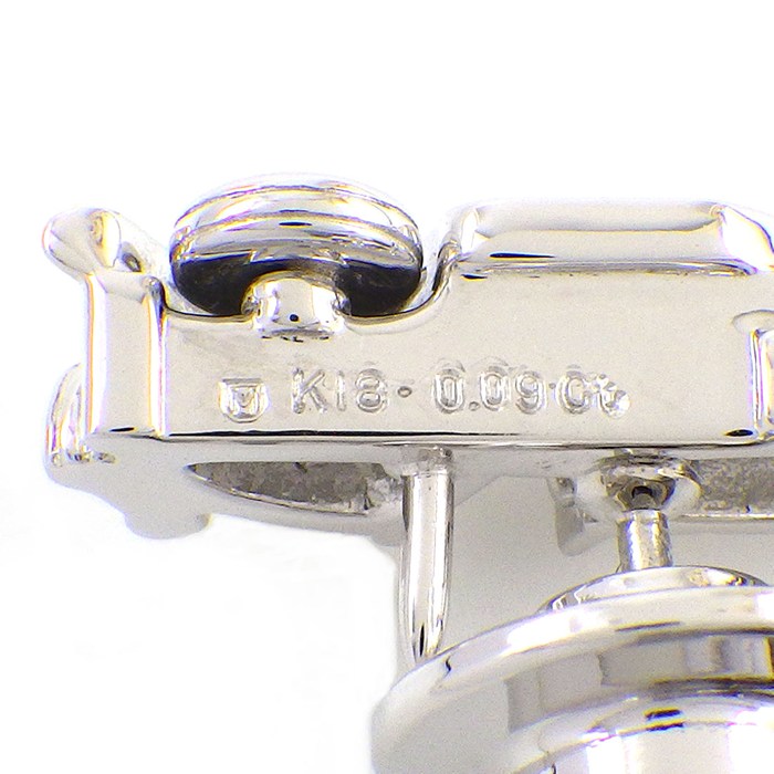 ミキモト MIKIMOTO ピンブローチ 車モチーフ ダイヤモンド 計0.09ct K18WG 【中古】