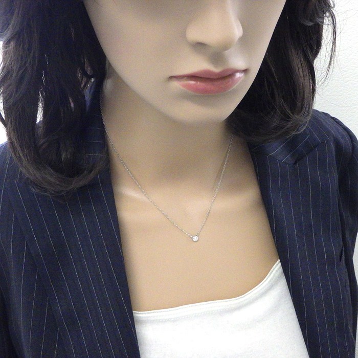 ティファニー Tiffany & Co. ネックレス バイザヤード 60017903 1ポイント ダイヤモンド 0.07ct SV925 【中古】