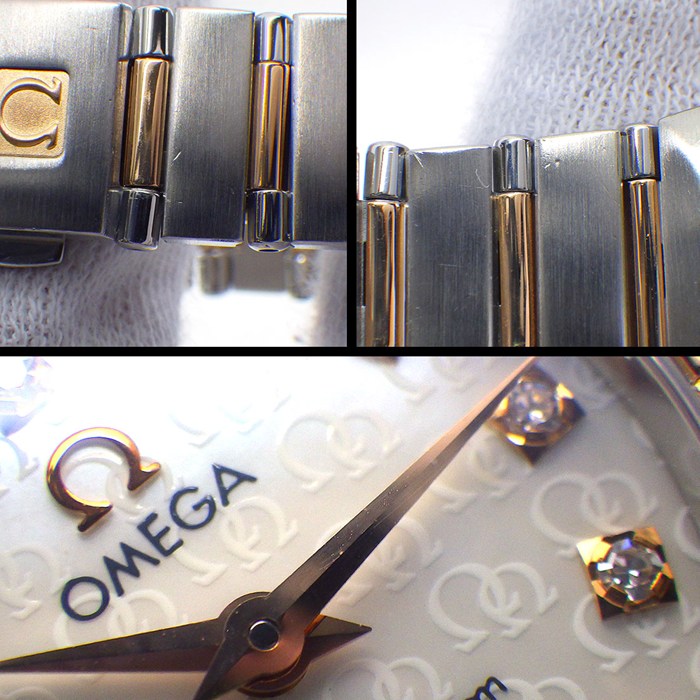 オメガ OMEGA 腕時計 コンステレーション ミニ 1360.75.00 12ポイント ダイヤベゼル ホワイトシェル文字盤 K18PG SS クオーツアナログ 【中古】