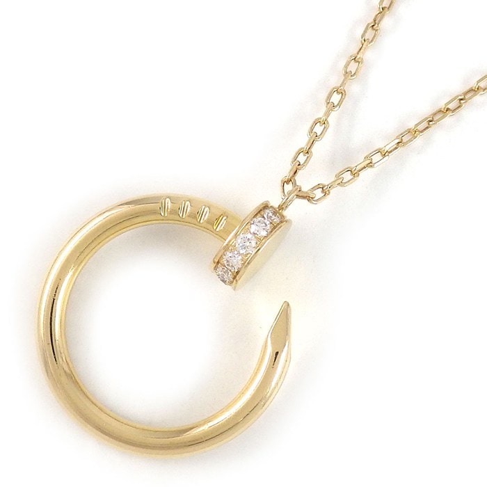 カルティエ Cartier ネックレス ジュストアンクル B7224895 釘モチーフ 36ポイント ダイヤモンド 計0.38ct K18YG 【中古】