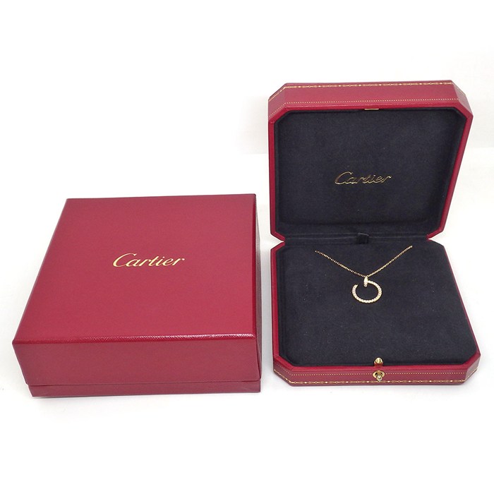 カルティエ Cartier ネックレス ジュストアンクル B7224895 釘モチーフ 36ポイント ダイヤモンド 計0.38ct K18YG 【中古】