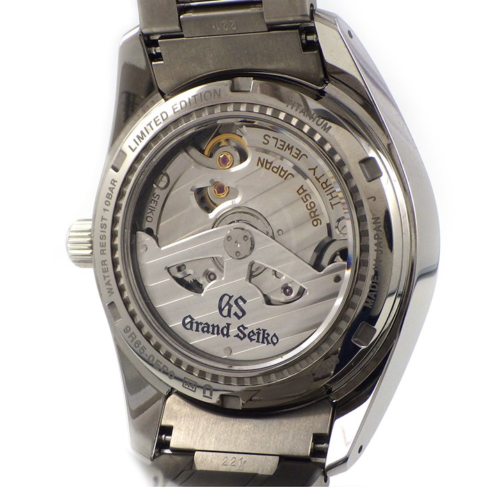 グランドセイコー Grand SEIKO 腕時計 ヘリテージコレクション キャリバー9R 20周年記念 世界限定1500本 ピンク文字盤 デイト 裏スケ パワーリザーブ表示 チタン 自動巻き 【箱・保付き】 【中古】
