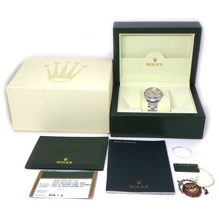 ロレックス Rolex 腕時計 デイトジャスト 178240 M番 2007-2008年 コンセントリック シルバー文字盤 SS 自動巻き 【箱・保付き】 【中古】