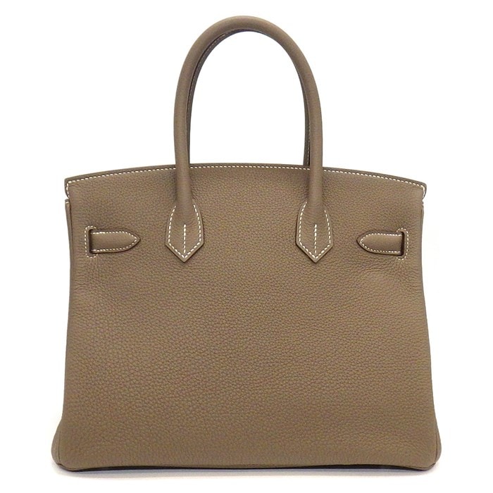 エルメス HERMES ハンドバッグ バーキン 30 トゴ D刻印 2019年 エトゥープ トゴ シルバー金具 【中古】