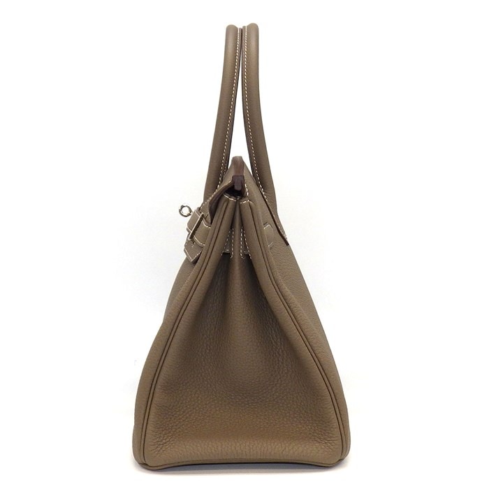 エルメス HERMES ハンドバッグ バーキン 30 トゴ D刻印 2019年 エトゥープ トゴ シルバー金具 【中古】