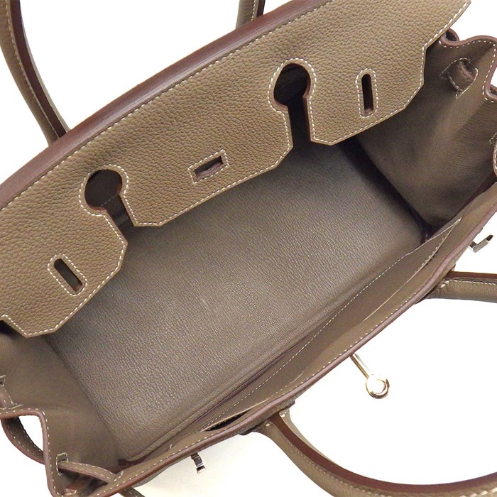 エルメス HERMES ハンドバッグ バーキン 30 トゴ D刻印 2019年 エトゥープ トゴ シルバー金具 【中古】
