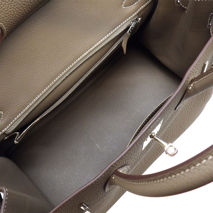 エルメス HERMES ハンドバッグ バーキン 30 トゴ D刻印 2019年 エトゥープ トゴ シルバー金具 【中古】
