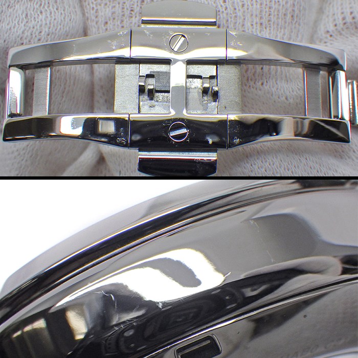オリエントスター ORIENT STAR 腕時計 メカニカルムーンフェイズ 41mm RK-AY0103L/F7M6-UAB0 デイト ムーンフェイズ パワーリザーブ表示 ブルー ギョーシェ スケルトン文字盤 SS 自動巻き 【箱・保付き】 【中古】