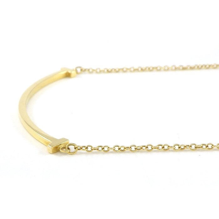 ティファニー Tiffany & Co. ネックレス T スマイル スモール 60011679 K18YG 【中古】