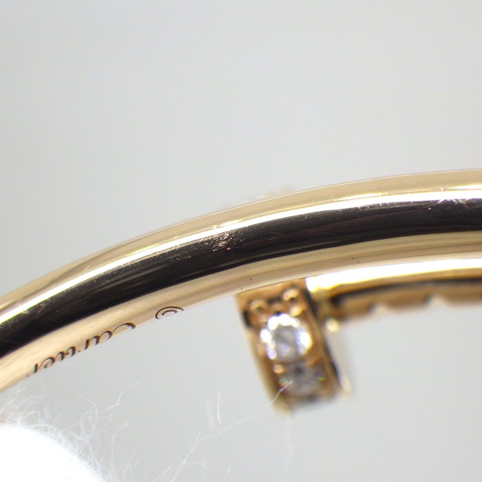 カルティエ Cartier ブレスレット ジュストアンクル SM B6065817 釘モチーフ 20ポイント ダイヤモンド 0.18ct K18PG / #17 【箱・保付き】 【中古】