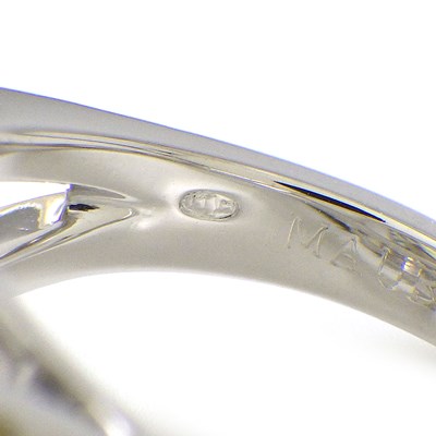 モーブッサン MAUBOUSSIN リング メクラーアトア トライアングルカット レモンクォーツ ブルートパーズ イエローサファイア K18WG 14号 【中古】