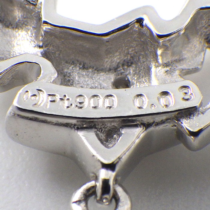 タサキ 田崎真珠 TASAKI ネックレス スターモチーフ 1ポイント パール 6.5mm珠 ダイヤモンド 計0.03ct PT900 PT850 【中古】