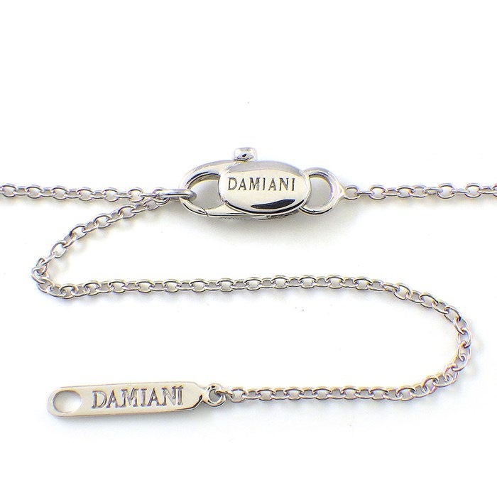 ダミアーニ DAMIANI ネックレス ベル エポック 20089078 クラウン ダブルクロス パヴェ ダイヤモンド 0.28ct K18WG 【中古】