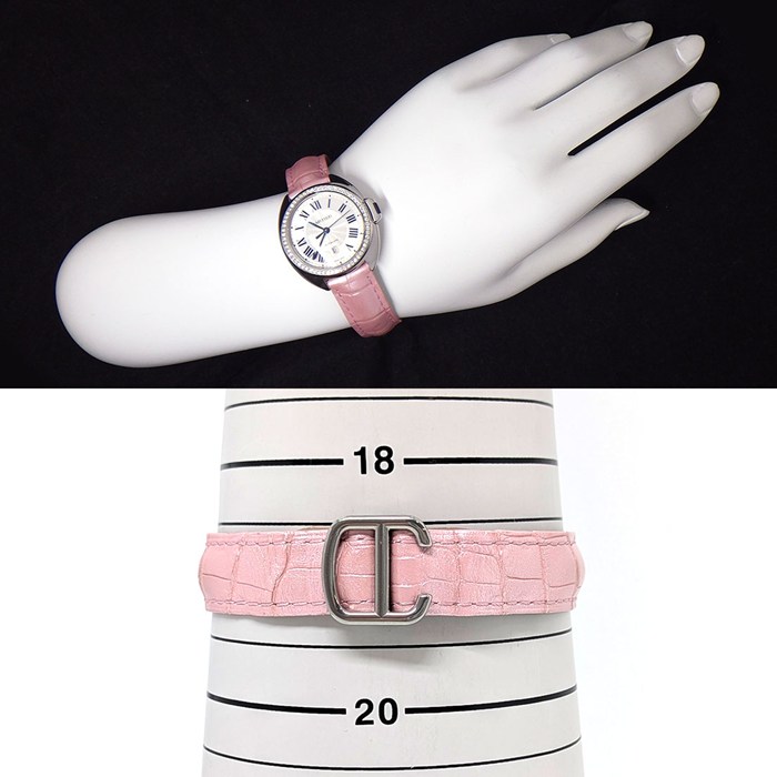 カルティエ Cartier 腕時計 クレ W4CL0005 デイト ダイヤベゼル