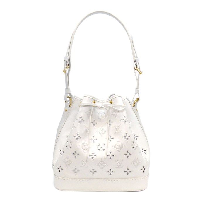 ルイ・ヴィトン LOUIS VUITTON ショルダーバッグ ノエ PM LV ブロデリー・アングレーズ M20740 ホワイト カーフレザー ゴールド金具 【中古】