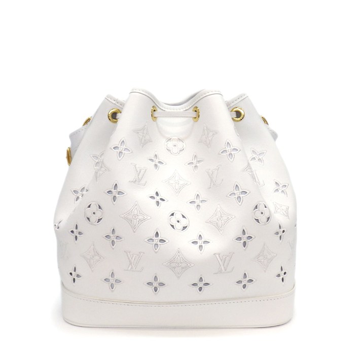 ルイ・ヴィトン LOUIS VUITTON ショルダーバッグ ノエ PM LV ブロデリー・アングレーズ M20740 ホワイト カーフレザー ゴールド金具 【中古】