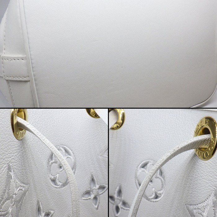 ルイ・ヴィトン LOUIS VUITTON ショルダーバッグ ノエ PM LV ブロデリー・アングレーズ M20740 ホワイト カーフレザー ゴールド金具 【中古】