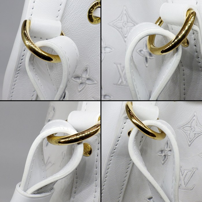 ルイ・ヴィトン LOUIS VUITTON ショルダーバッグ ノエ PM LV ブロデリー・アングレーズ M20740 ホワイト カーフレザー ゴールド金具 【中古】