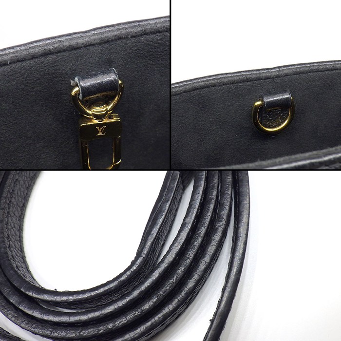 ルイ・ヴィトン LOUIS VUITTON ハンドバッグ オンザゴー BB M46993 ブラック モノグラムアンプラントレザー ゴールド金具 【中古】