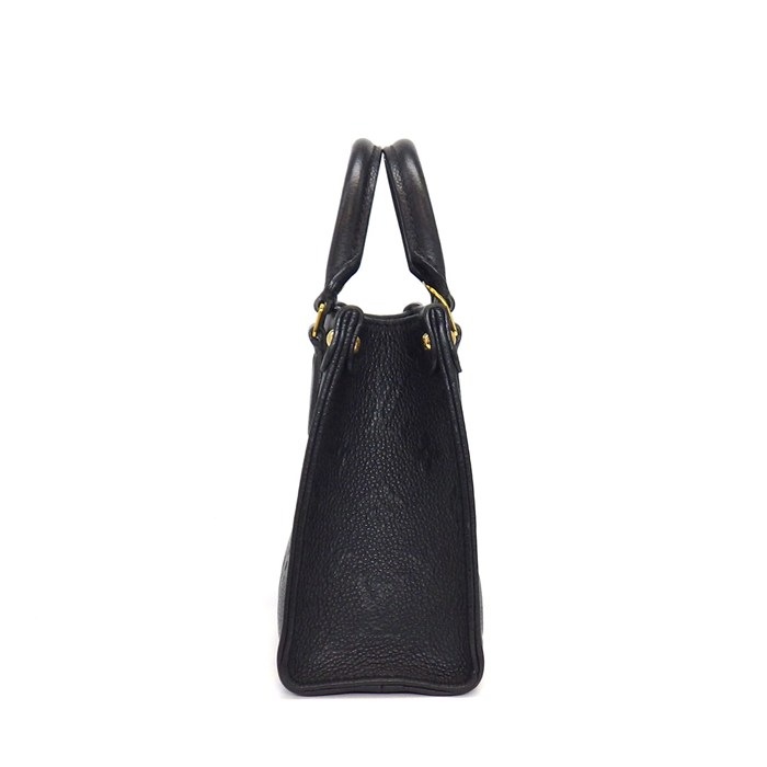 ルイ・ヴィトン LOUIS VUITTON ハンドバッグ オンザゴー BB M46993 ブラック モノグラムアンプラントレザー ゴールド金具 【中古】