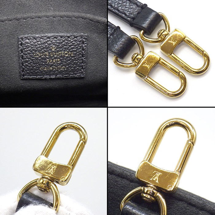 ルイ・ヴィトン LOUIS VUITTON ハンドバッグ オンザゴー BB M46993 ブラック モノグラムアンプラントレザー ゴールド金具 【中古】