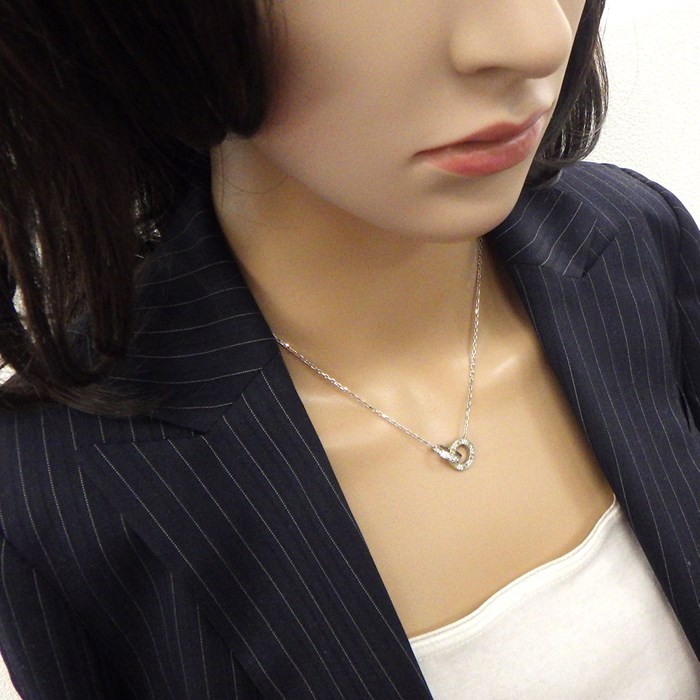 カルティエ Cartier ネックレス ラブ B7216300 サークル パヴェ 48