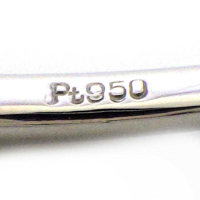 【ペアシェイプパパラチアサファイア ダイヤモンド】 リング 1ポイント ペアシェイプ パパラチアサファイア 0.498ct ダイヤモンド計 0.35ct PT950 16.5号 【中古】