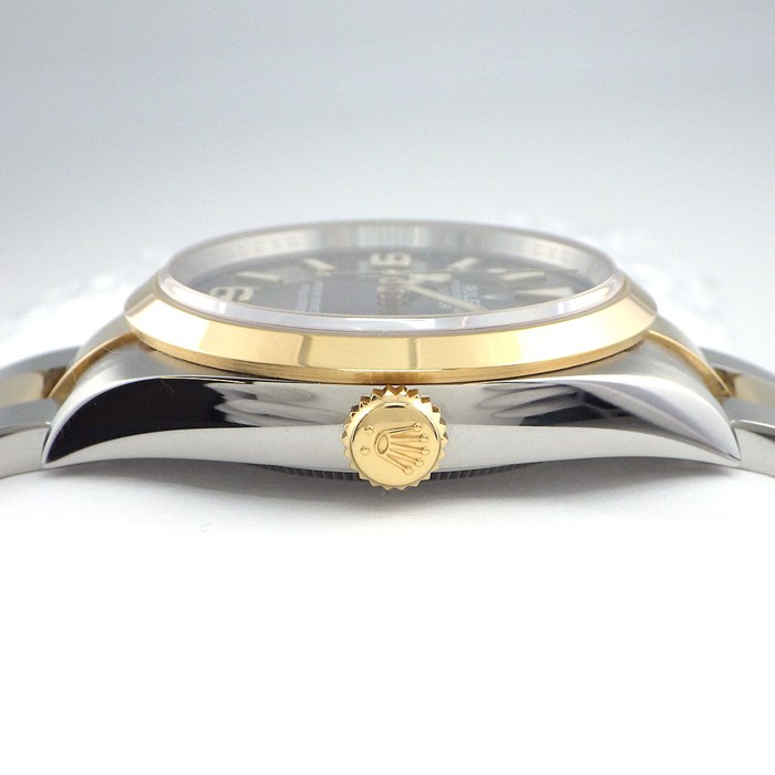 ロレックス Rolex 腕時計 エクスプローラー 36 124273 ルーレット刻印 夜光インデックス 夜光針 ブラック 文字盤 K18YG SS 自動巻き 【箱・保付き】 【中古】