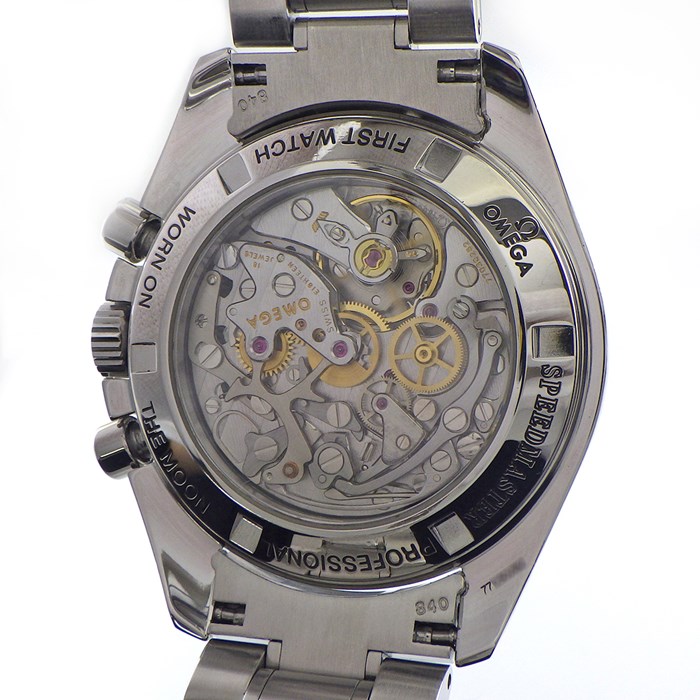 オメガ OMEGA 腕時計 スピードマスター 42mm 3572.50 クロノグラフ タキメーター スモールセコンド 裏スケ 夜光インデックス 夜光針 ブラック文字盤 SS 手巻き 【中古】