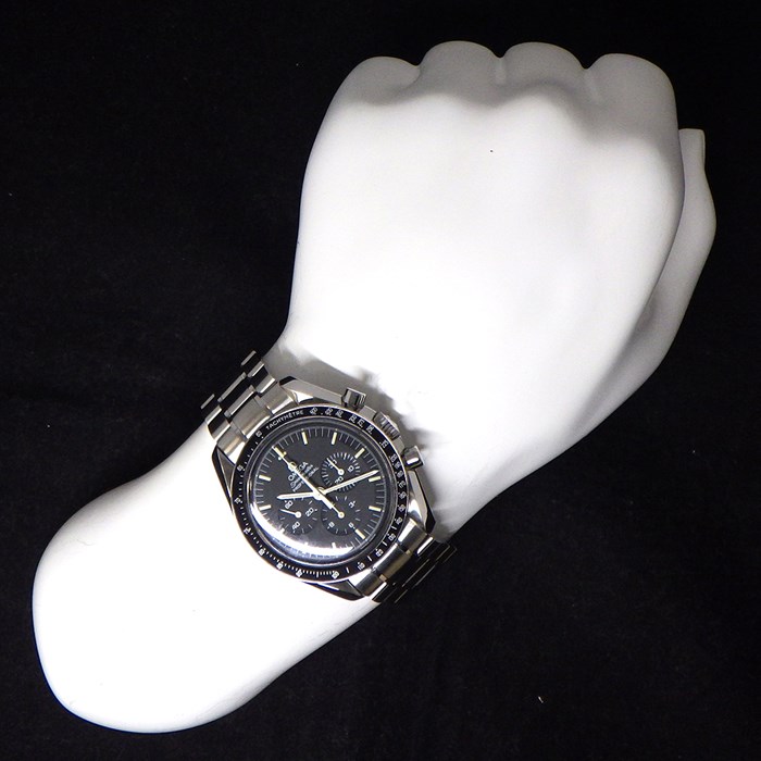 オメガ OMEGA 腕時計 スピードマスター 42mm 3572.50 クロノグラフ タキメーター スモールセコンド 裏スケ 夜光インデックス 夜光針 ブラック文字盤 SS 手巻き 【中古】