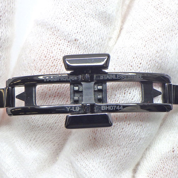 タグ・ホイヤー TAG Heuer 腕時計 リンク WBC1390.BH0744 デイト ダイヤベゼル ピンクゴールドインデックス/針 ブラックシェル文字盤 SS セラミック クオーツアナログ 【箱・保付き】 【中古】