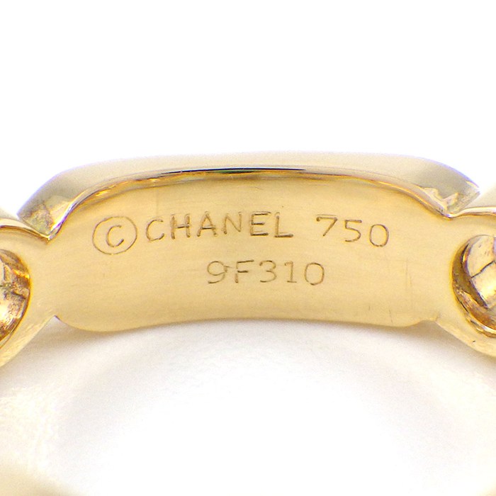 シャネル CHANEL リング ココ COCO 1ポイント エメラルド K18YG 12号 【中古】