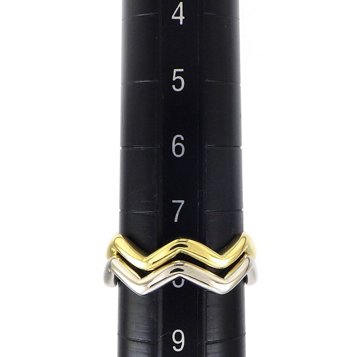 ティファニー Tiffany & Co. リング ジグザグ 2本組 ベゼルセット 1  