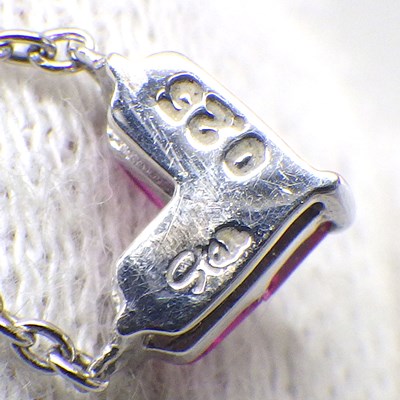 スタージュエリー STAR JEWELRY ネックレス ミステリアスハート スクエアカット ルビー 計0.25ct K18WG 【中古】