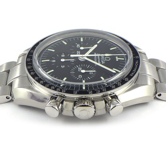 オメガ OMEGA 腕時計 スピードマスター ムーンウォッチ 3573.50.00 ブラック文字盤 クロノグラフ タキメーター 夜光針・インデックス スモールセコンド 裏スケ SS 手巻き 【中古】