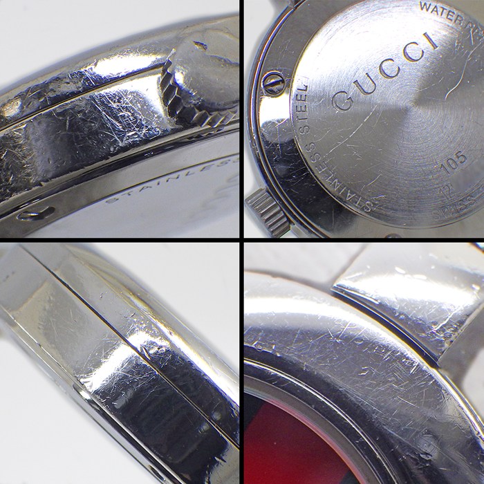グッチ GUCCI 腕時計 バングルウォッチ 105 シェリーライン SS クオーツアナログ 【中古】