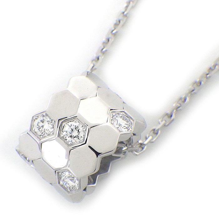ショーメ Chaumet ネックレス ビーマイラブ スモール 085158 12ポイント ダイヤモンド 計0.18ct K18WG 【箱・保付き】 【中古】