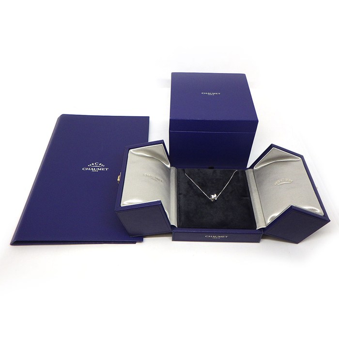 ショーメ Chaumet ネックレス ビーマイラブ スモール 085158 12ポイント ダイヤモンド 計0.18ct K18WG 【箱・保付き】 【中古】